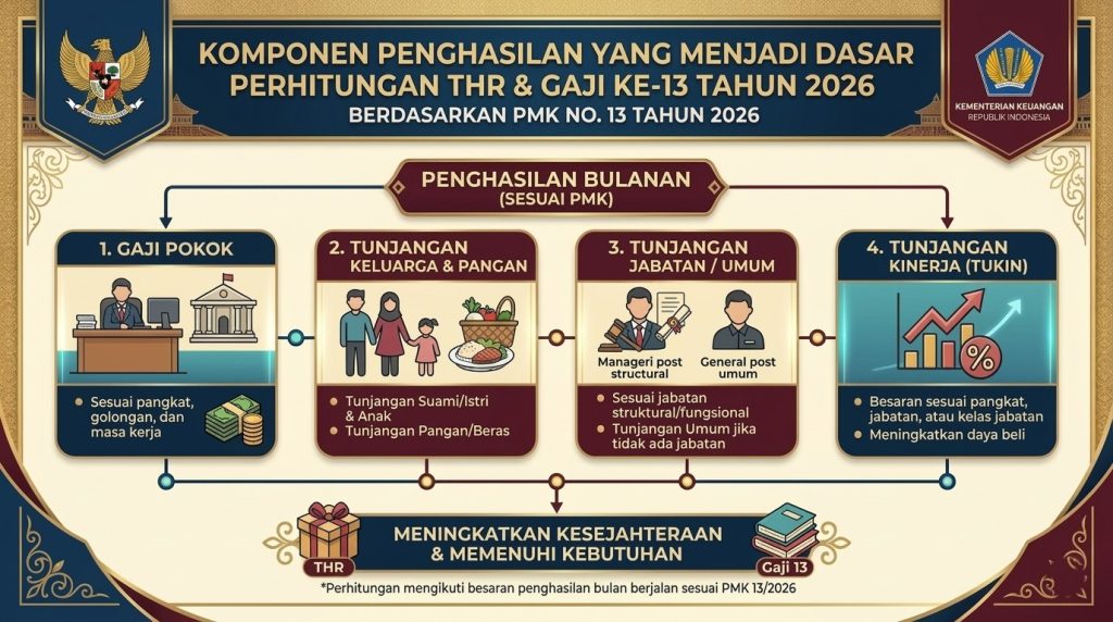 PMK 13/2026 Teknis Pembayaran THR dan Gaji 13