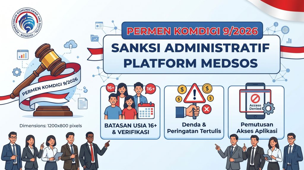 Permen Komdigi 9/2026 Sanksi Administratif Platform Medsos