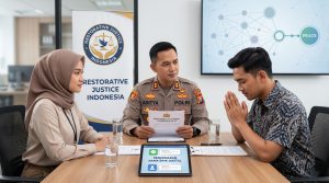 Seorang penyidik Polri memfasilitasi mekanisme restorative justice kasus pencemaran nama baik di ruang digital antara dua pihak