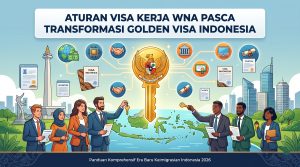 Ilustrasi Aturan Baru Visa Kerja WNA Pasca Transformasi Golden Visa Indonesia 2026 dan layanan digital e-visa