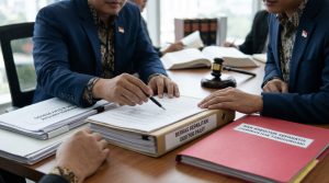 Ilustrasi berkas hukum jaminan kebendaan untuk menjelaskan ciri-ciri debitur pailit dan hak kreditur secara komprehensif