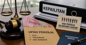 Ilustrasi perlindungan upah pekerja dalam kepailitan sebagai hak buruh atas upah yang menjadi utang harta pailit prioritas