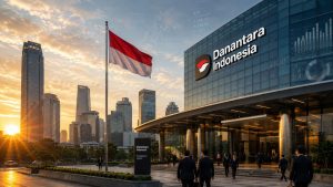 Ilustrasi Gedung Danantara Indonesia pengelola modal BUMN dari dividen