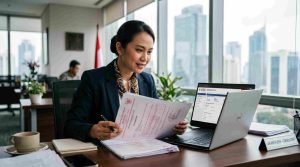 Pelaku usaha memeriksa status izin usaha OSS lama setelah KBLI 2025 resmi berlaku