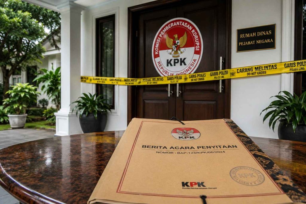 Penyegelan Rumah Dinas Tersangka Korupsi