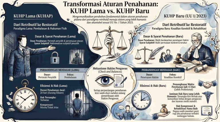 Penahanan Pidana KUHP Lama vs KUHP Baru | LEXmedia