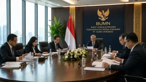 Pengangkatan Dewan Komisaris BUMN dalam rapat resmi dewan komisaris perusahaan negara Indonesia