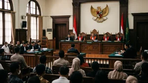 Ruang sidang pengadilan Indonesia sebagai ilustrasi mekanisme pidana mati masa percobaan dalam KUHP baru