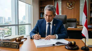 Pejabat menandatangani dokumen sebagai ilustrasi kasus penyalahgunaan wewenang PPK dalam pengadaan pemerintah